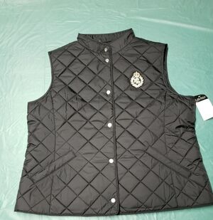 Ralph Lauren Women's Black Quilted Vest XL
